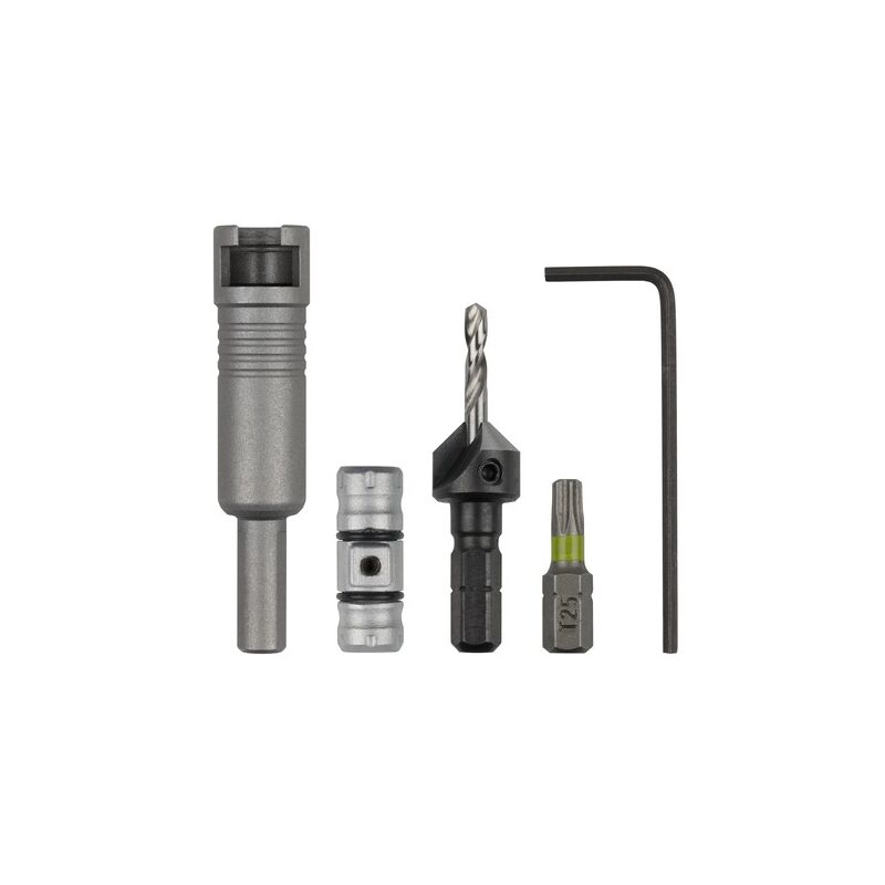 foto del prodotto starter kit di flipbit da 5 pezzi soluzione porta attrezzi doppia per la foratura la svasatura e l avvitamento 3082000 wolfcraft