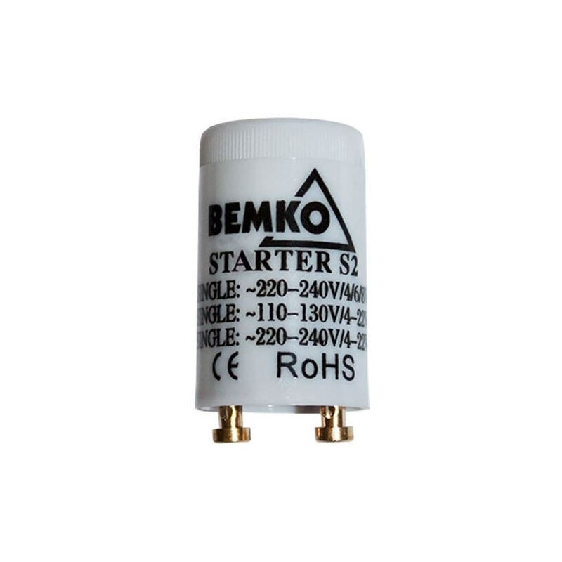 foto del prodotto starter s2 4 22w starter per tubi fluorescenti tensione ac230v max 22w potenza