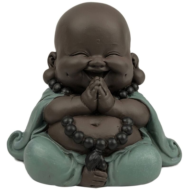 foto del prodotto statua boudha rieur decorazione zen e feng shui per creare un atmosfera rilassante e spirituale idea regalo originale larghezza 9 cm