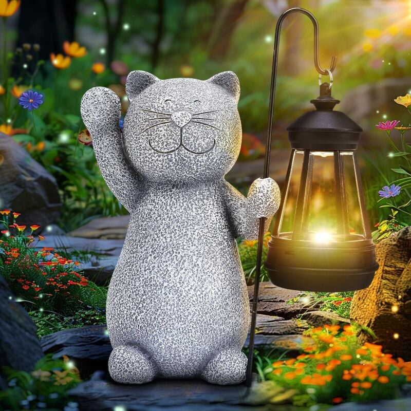 foto del prodotto statua da giardino, lampada solare, decorazione da esterno, elefante, idea regalo per mamma, donna, uomo, compleanno, casa, balcone, terrazza,