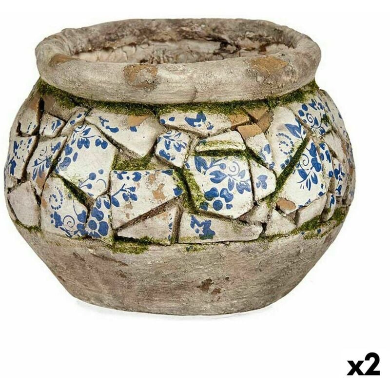 foto del prodotto statua decorativa da giardino ibergarden zd19021 poliresina vaso 28 x 19,5 x 28 cm 2 unit 