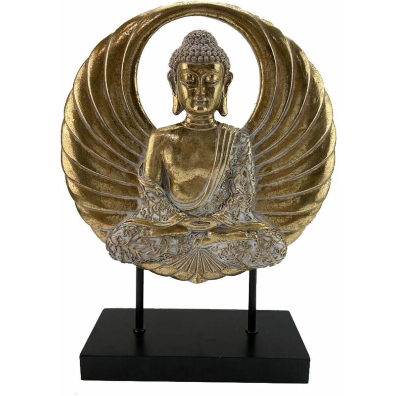 foto del prodotto statua decorativa dkd home decor 25 x 8 x 33 cm nero dorato buddha orientale