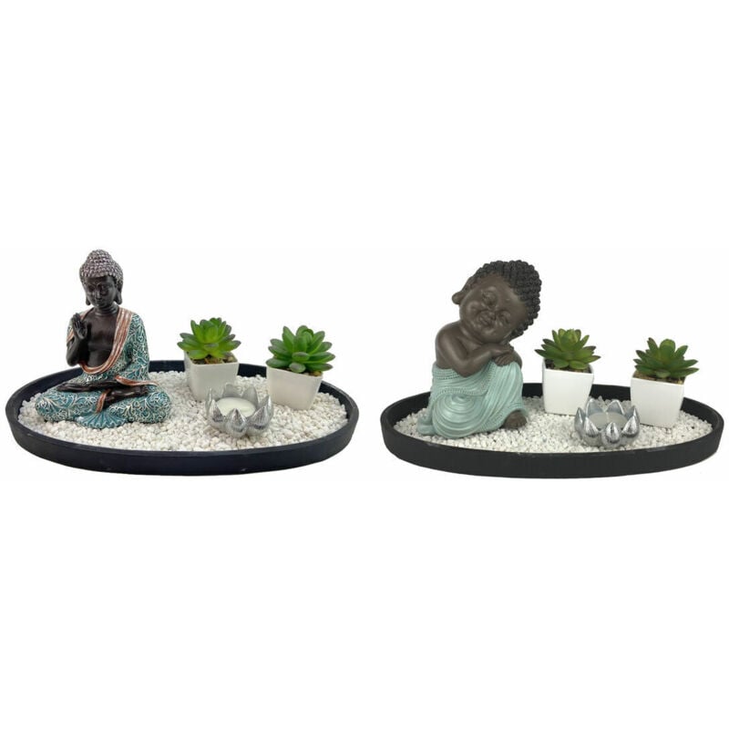 foto del prodotto statua decorativa dkd home decor 32 x 16,5 x 15,5 cm orientale giardino (2 unità)