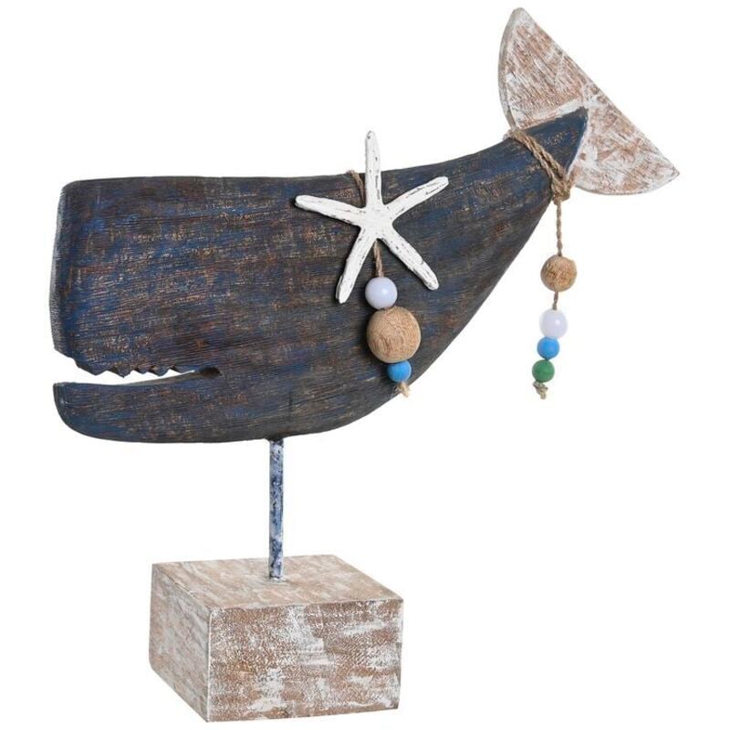 foto del prodotto statua decorativa dkd home decor azzurro resina legno di mango (37 x 11 x 39 cm)