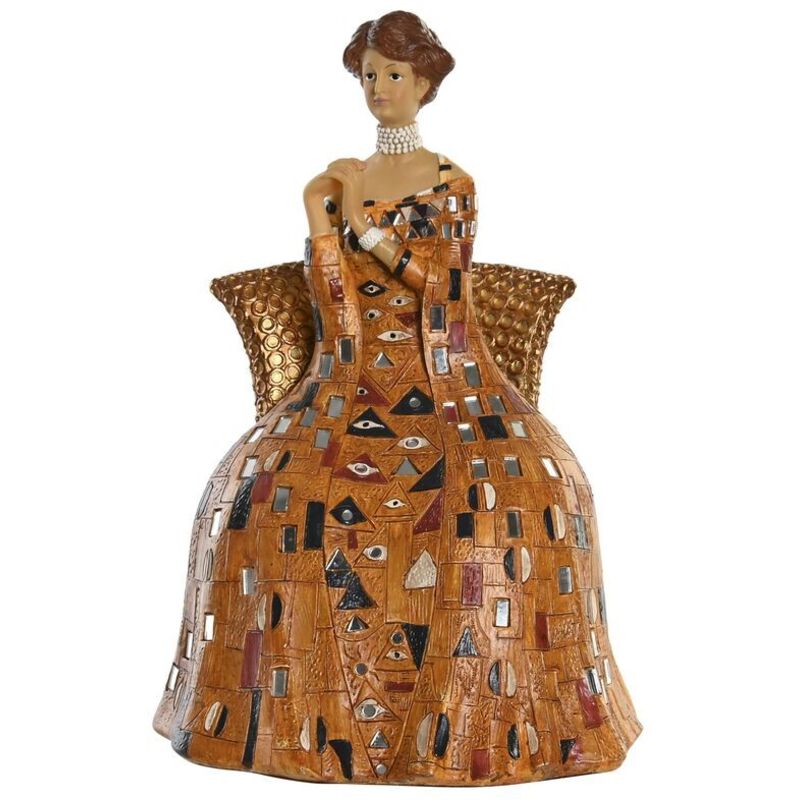 foto del prodotto statua decorativa dkd home decor giallo resina 21,5 x 18,5 x 31 cm 