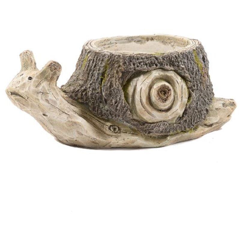 foto del prodotto statua decorativa lumaca in poliresina porta vaso da esterno per giardino