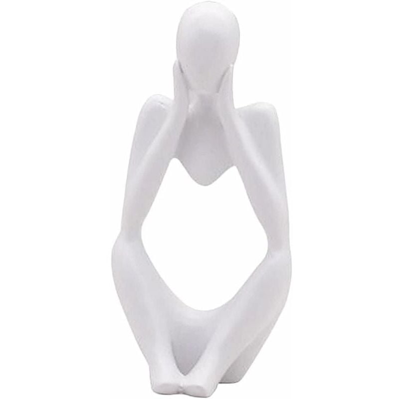 foto del prodotto statua del pensatore, scultura in resina del pensatore statua astratta personaggio moderno figurine decorazione per la casa ornamento per scrivania