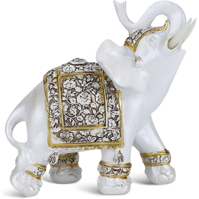 foto del prodotto statua di elefante in resina, statuette di elefante, ornamento decorativo feng shui di elefante per la decorazione della casa