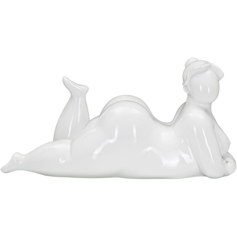 foto del prodotto statua donnina yoga relax 32x16x16 cm in poliresina bianco
