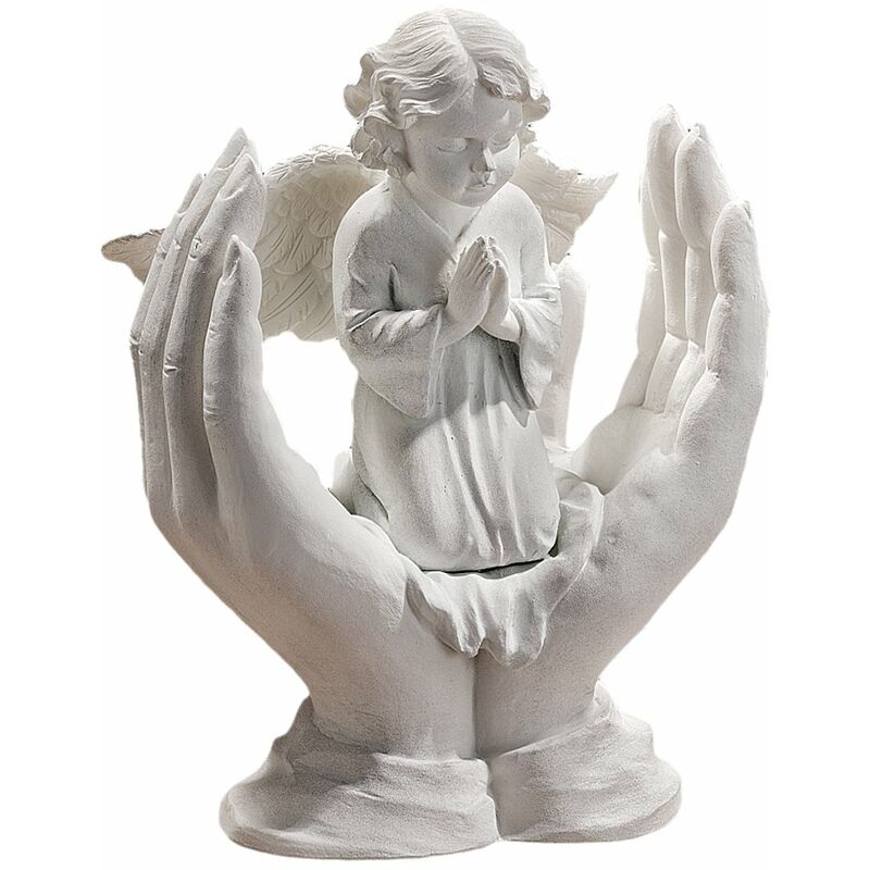 foto del prodotto statua in marmo sintetico preghiere di un angelo design toscano