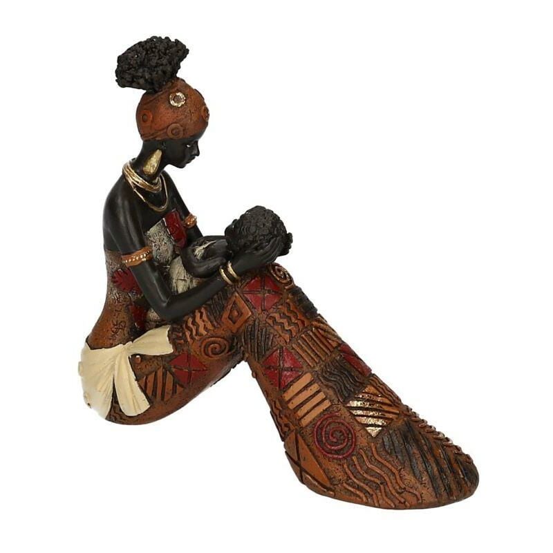 foto del prodotto statua resina donna africana cm18,5x6h17