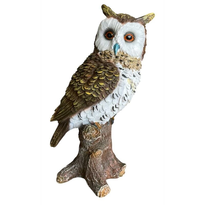 foto del prodotto statuetta da giardino in poliresina 14x16x29 cm animale per esterno gufo gufo