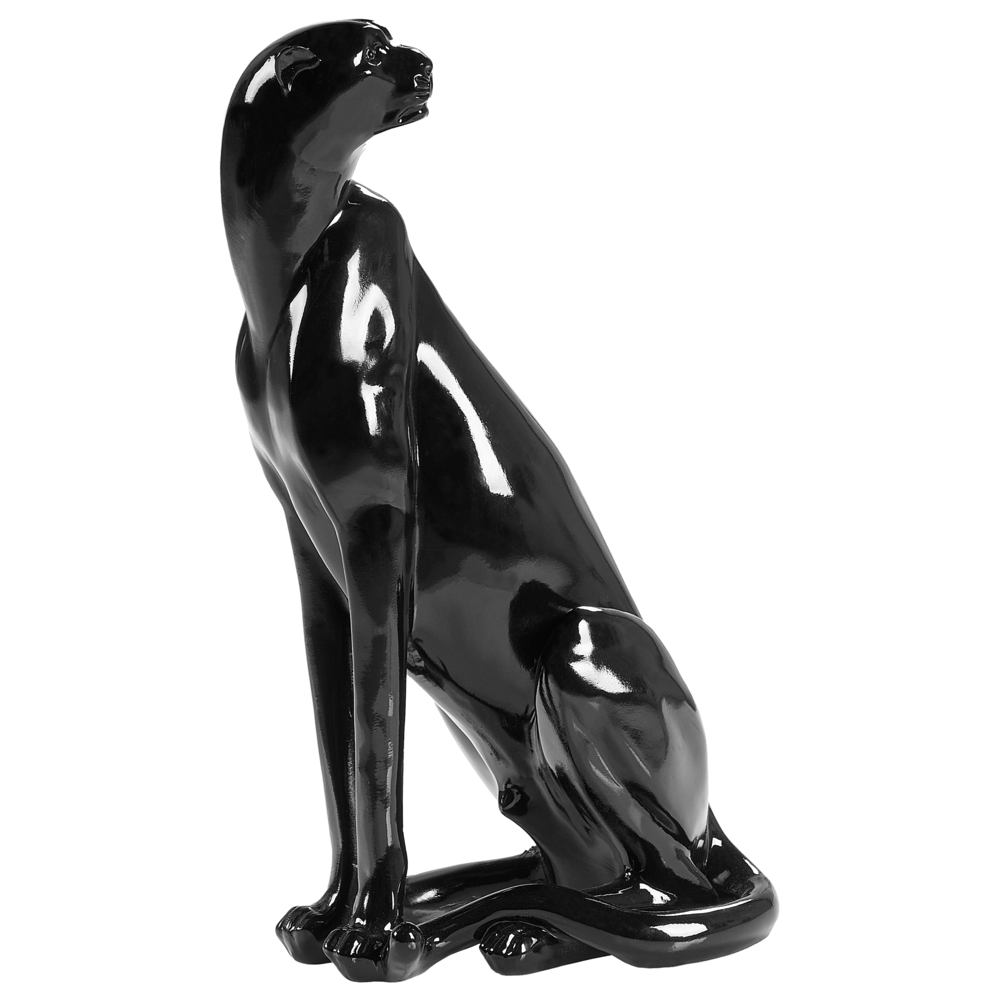 foto del prodotto statuetta decorativa in poliresina nera 34 cm pezzo d 39 accento jaguar decorazione soggiorno