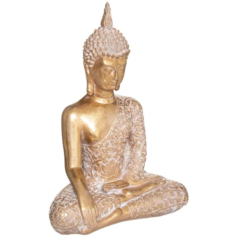foto del prodotto statuetta di buddha dorato seduto h32cm atmosphera cr ateur d int rieur