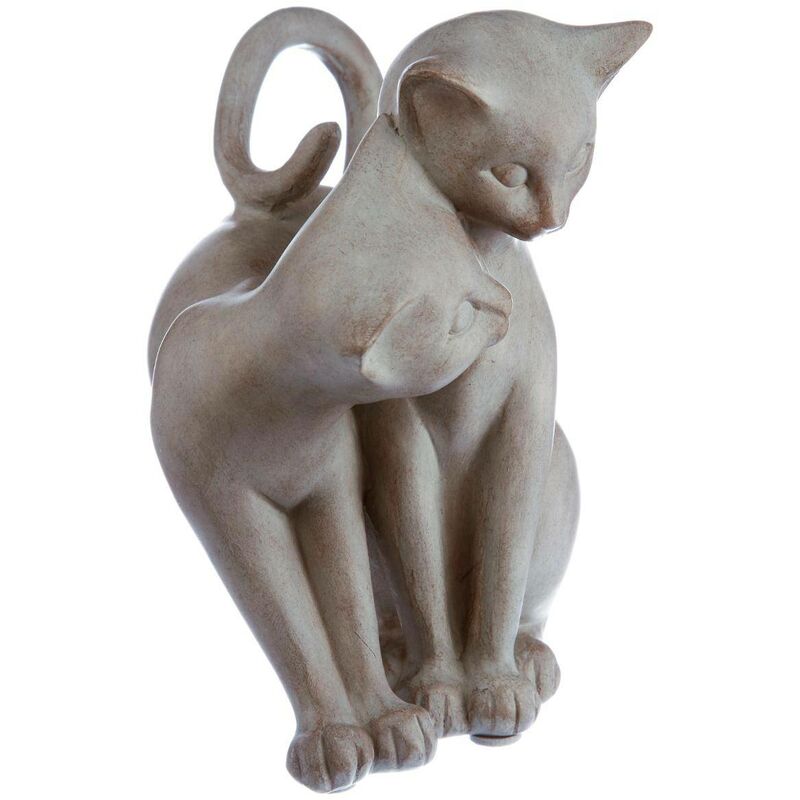 foto del prodotto statuetta di coppia di gatti h17cm mod le b chat debout atmosphera cr ateur d int rieur
