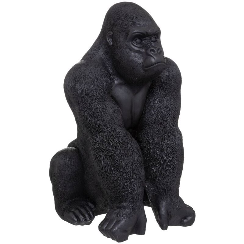 foto del prodotto statuetta di gorilla in resina nera h68cm atmosphera cr ateur d int rieur