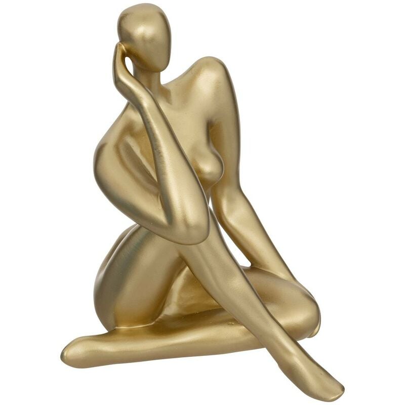foto del prodotto statuetta femminile il collezionista in resina h25,3 cm dorata atmosphera cr ateur d int rieur