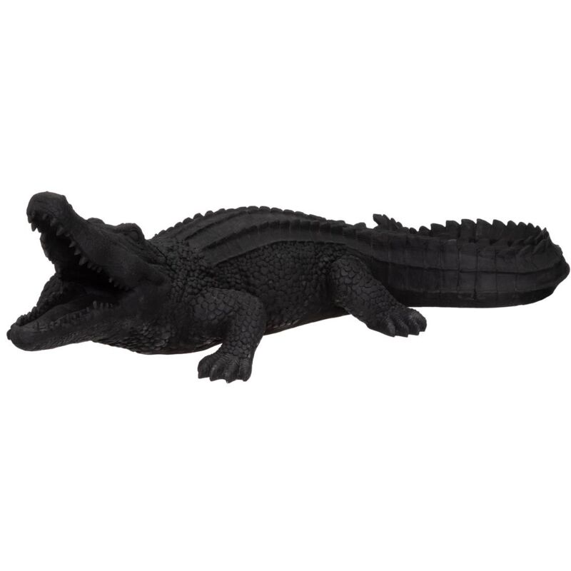foto del prodotto statuetta in coccodrillo nero h30cm atmosphera cr ateur d int rieur