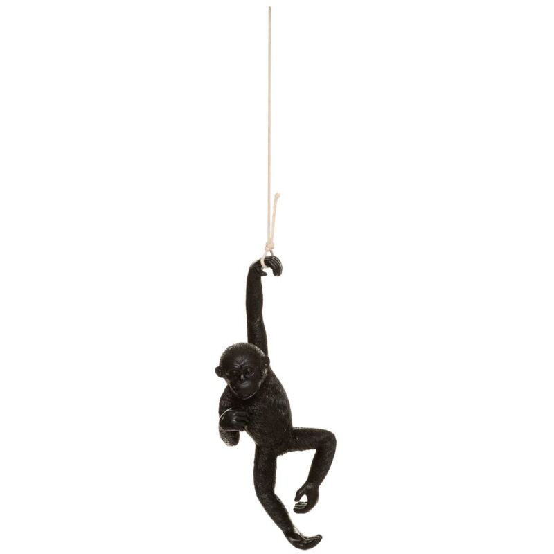 foto del prodotto statuetta scimmia appesa gaspard nera h40cm atmosphera cr ateur d int rieur