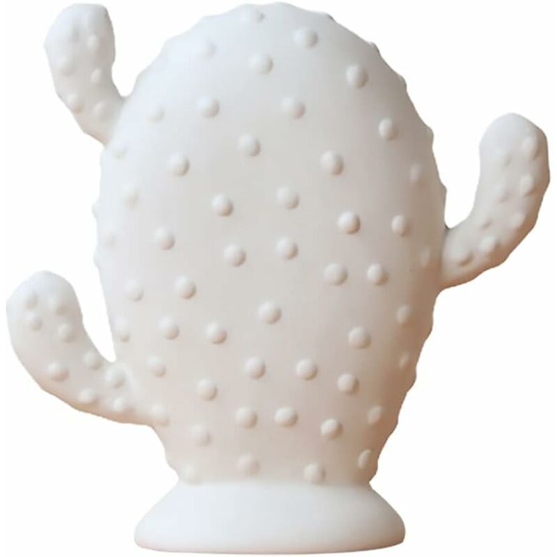 foto del prodotto statuina minimalista di cactus in ceramica, statua di cactus bianco, scultura da collezione in porcellana, centrotavola artistico, ornamento per