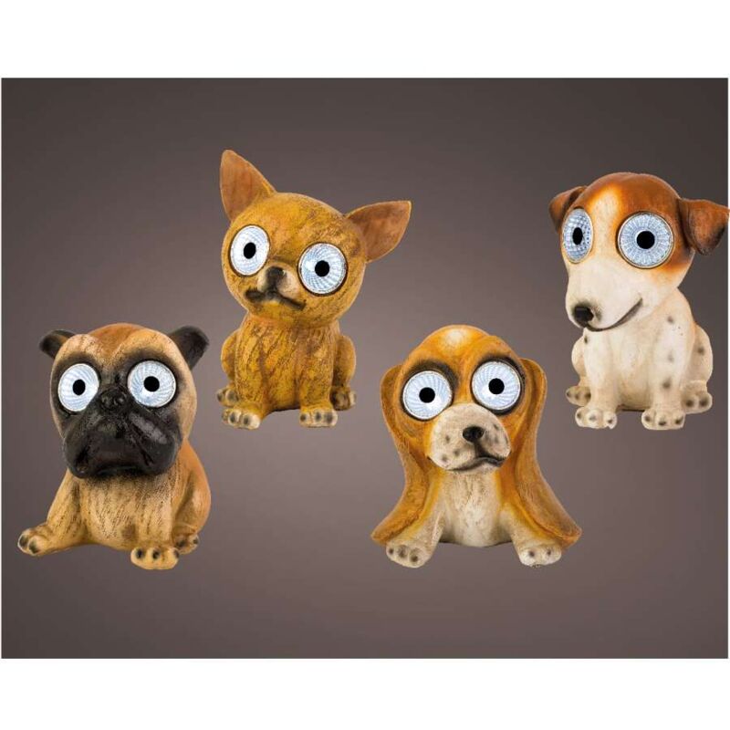 foto del prodotto statuine solari in poliresina dog