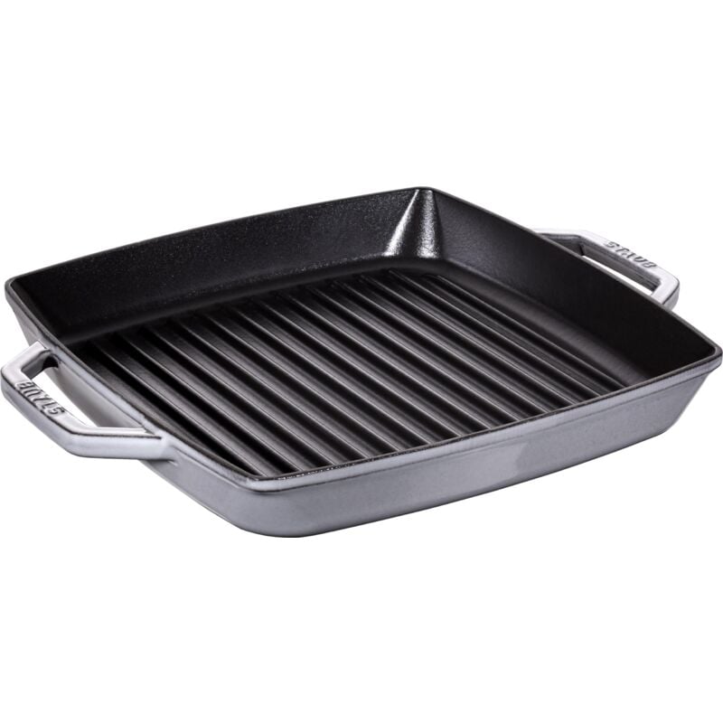 foto del prodotto staub 40511 684 0 grill pans bistecchiera rettangolare con due manici, 28 x 28 cm