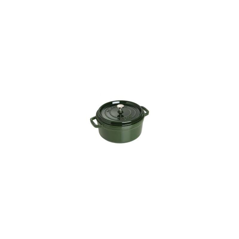 foto del prodotto staub casseruola in ghisa smaltata con coperchio, tutti i bruciatori incl. induzione, da 4 a 5 persone, rotonda, 26 cm, 5 l, 6 kg, verde basilico