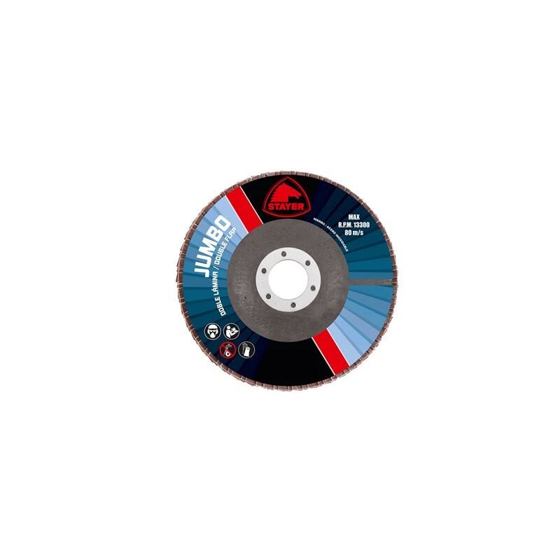 foto del prodotto stayer iberica disco bilama stayer procer grana 40 per taglio a secco di acciaio e materiali ferrosi 13300 rpm 115x 22mm