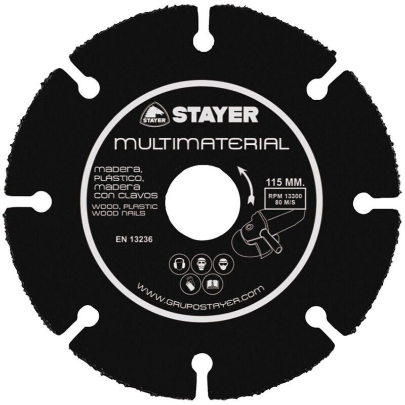 foto del prodotto stayer iberica disco da taglio stayer 115 x 22,2 mm tutti i tipi di materiali