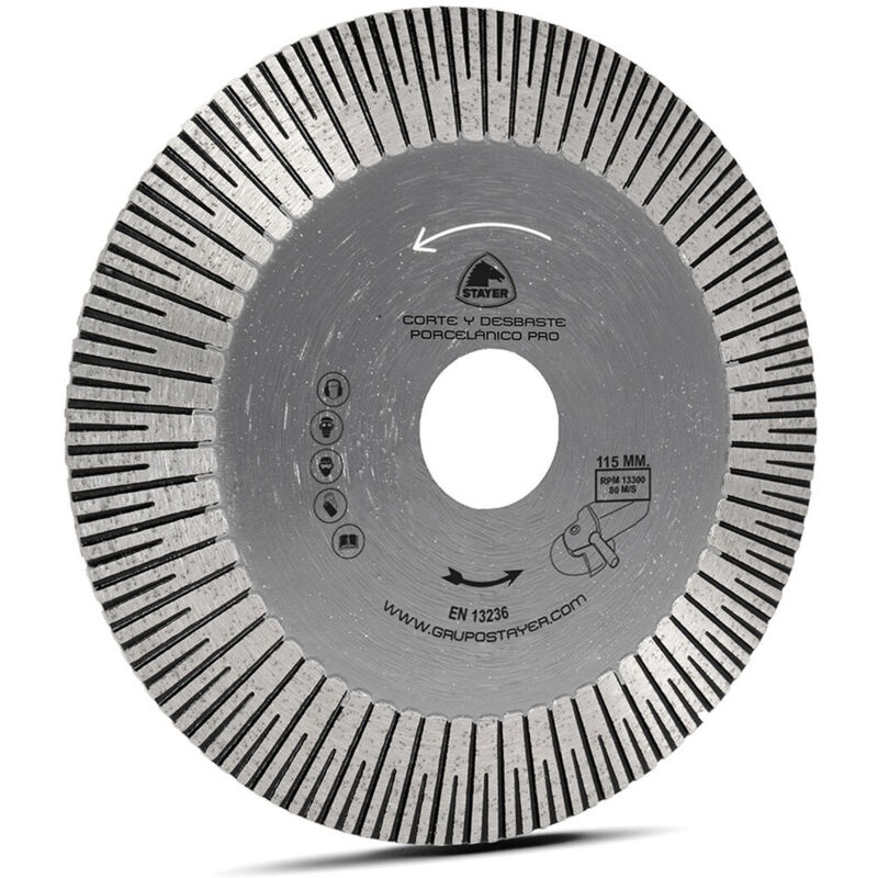 foto del prodotto stayer iberica disco da taglio stayer pro 115 mm sgrossamento porcellana