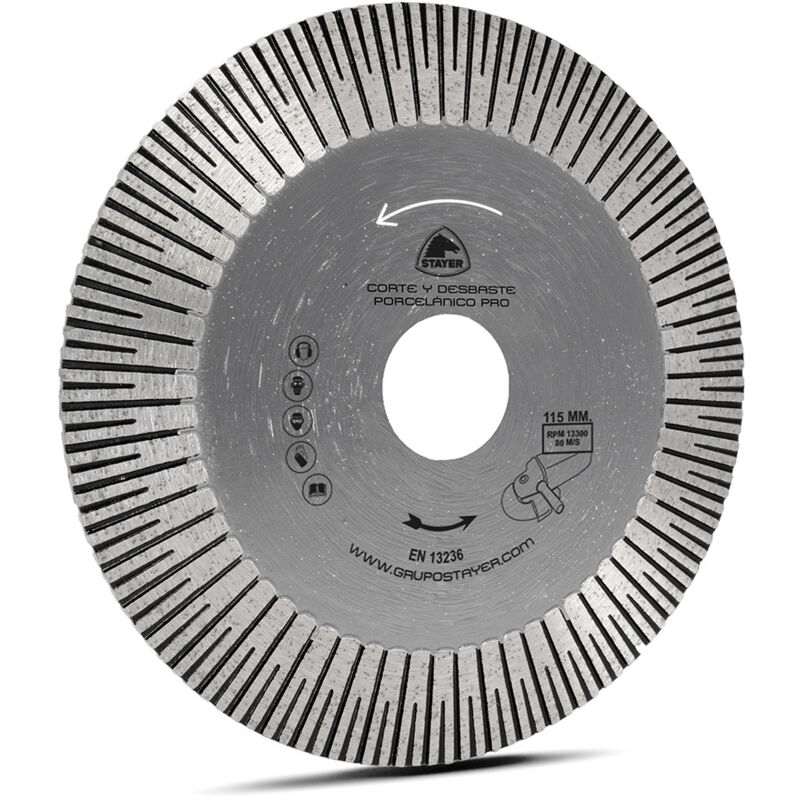 foto del prodotto stayer iberica - stayer cutting pro disc 115 mm roughing porcelain - brand ean 8427648783621