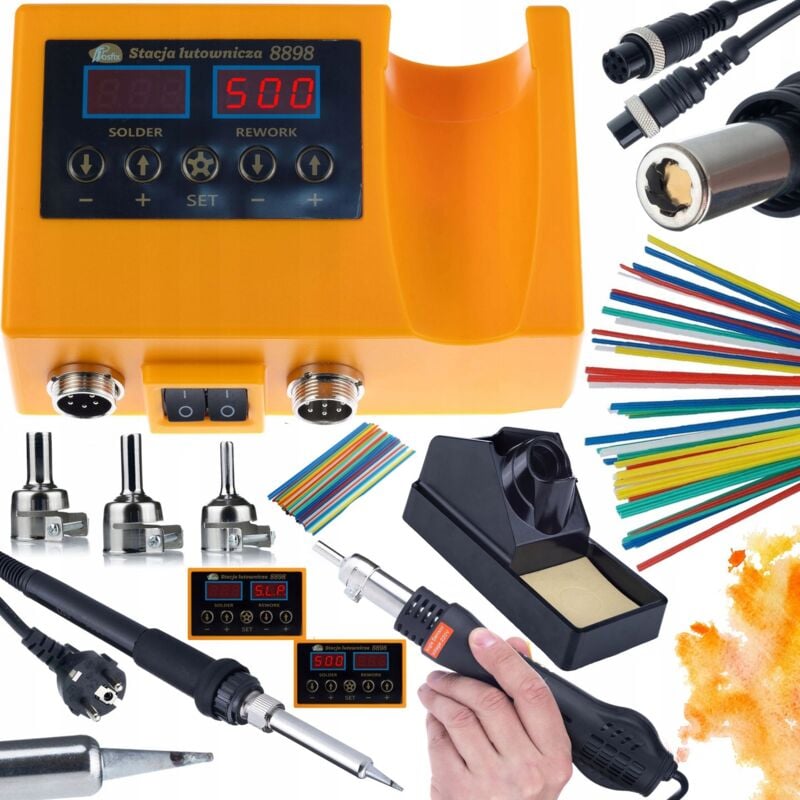 foto del prodotto stazione di saldatura rosfix 2in1 aria calda e 900m rosfix orange husky oh660 electric s series kit prowelder mini rosfix set completo di