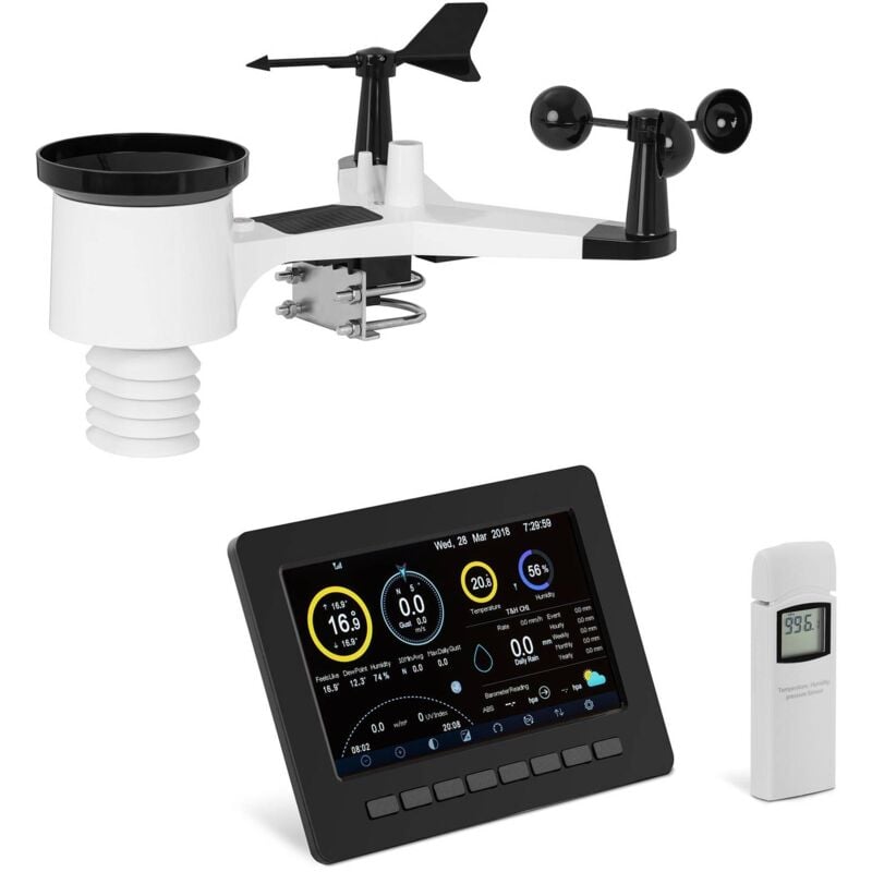 foto del prodotto stazione meteo professionale centralina wifi con sensore interno display lcd 7