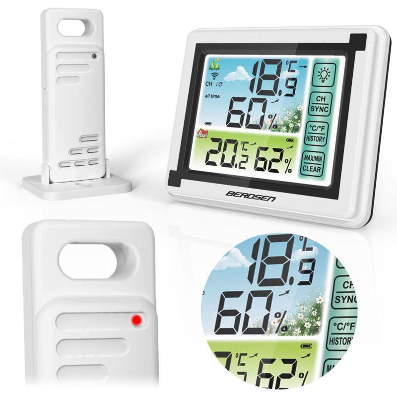 foto del prodotto stazione meteorologica con display bd 900 bianco