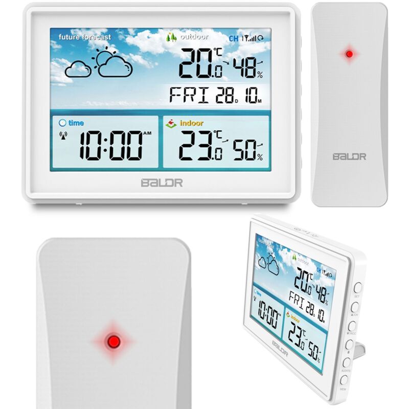 foto del prodotto stazione meteorologica con display bd-909 bianco