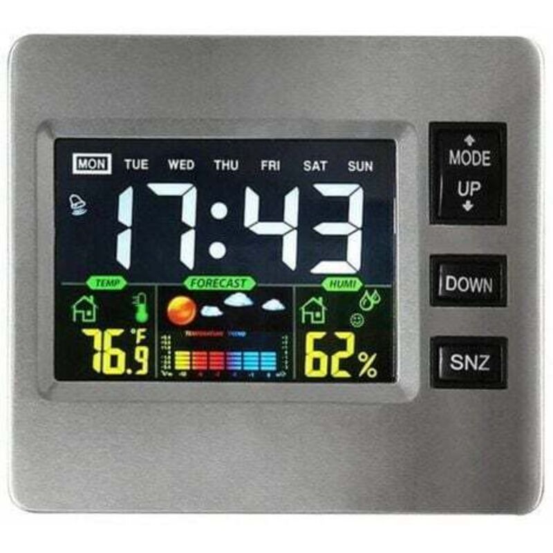 foto del prodotto stazione meteorologica digitale wireless con display lcd a colori per previsioni del tempo con sensore interno, temperatura e umidit lablanc
