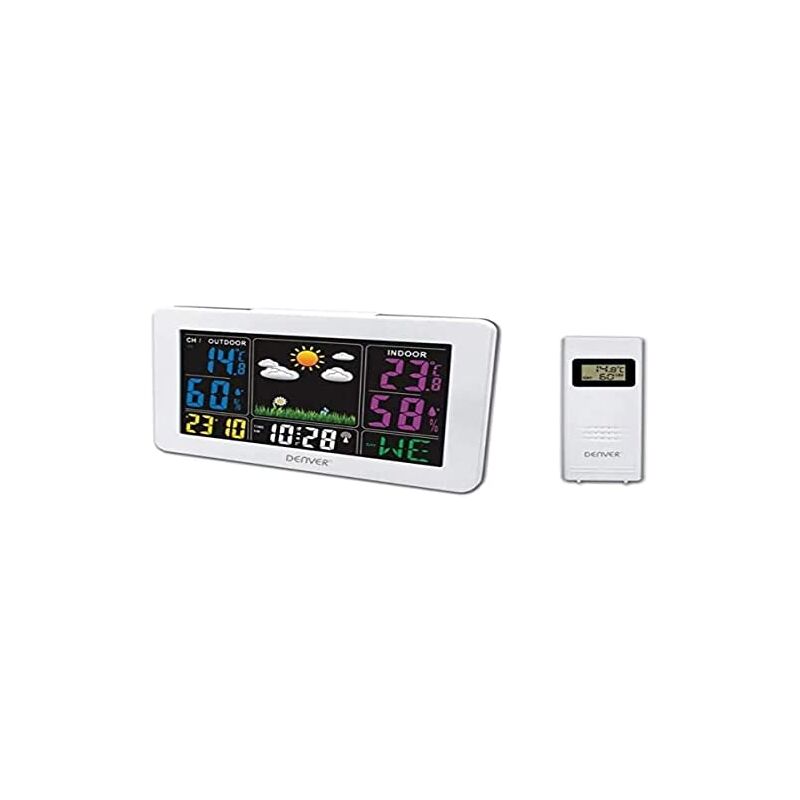foto del prodotto stazione meteorologica ws 540white. display a colori a led. termometro igrometro digitale per la misurazione della temperatura e dell umidit 
