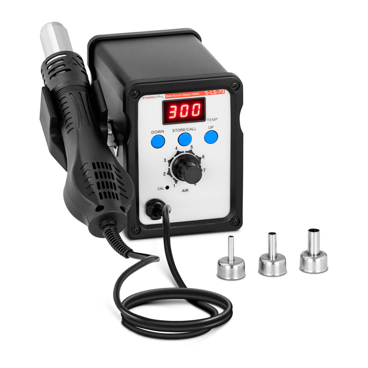 foto del prodotto stazione saldante con pistola ad aria calda 700 watt schermo led 14 0003528
