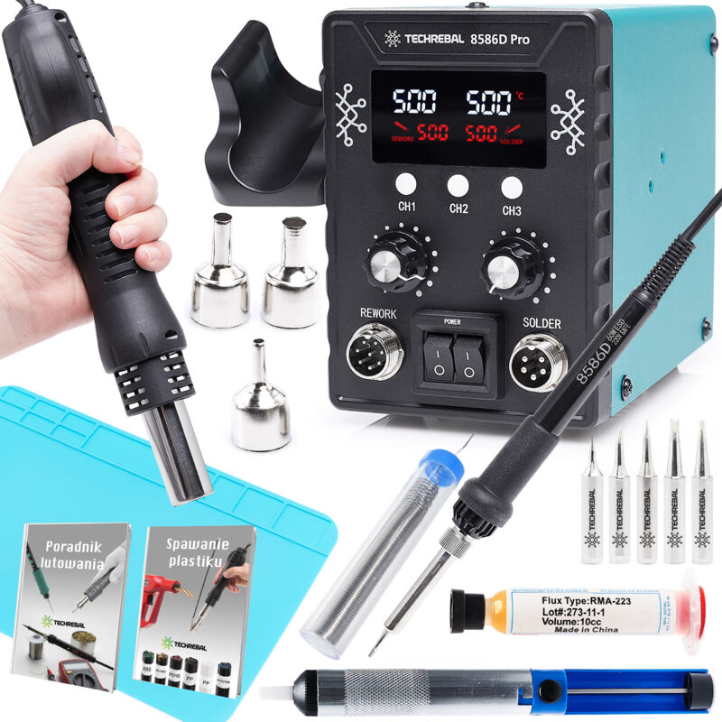 foto del prodotto stazione saldante techrebal 8586d pro 2in1 kit23