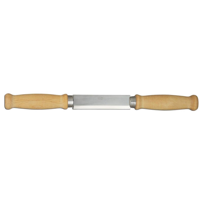 foto del prodotto ste 13967 coltello spaccalegna de legno spaccalegna 220 con lama de acciaio inox de 11,4 cm lungo, de satinato, manico de legno di betulla e fodero