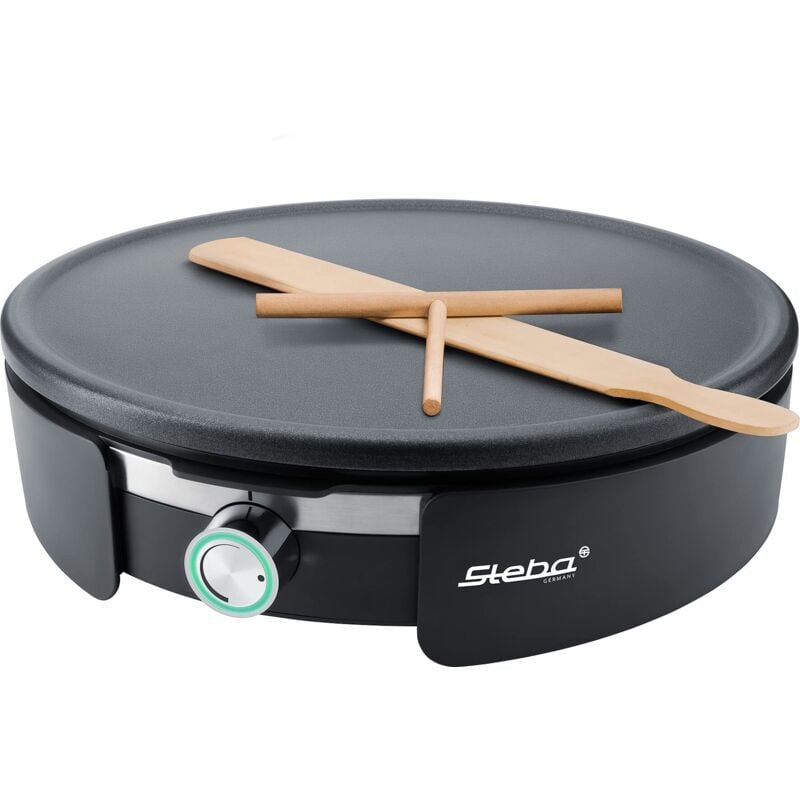 foto del prodotto steba macchina per crepes xxl cr 36, con rastrelliera e paletta per crepe, diametro 35 cm, piastra rimovibile, regolazione continua della