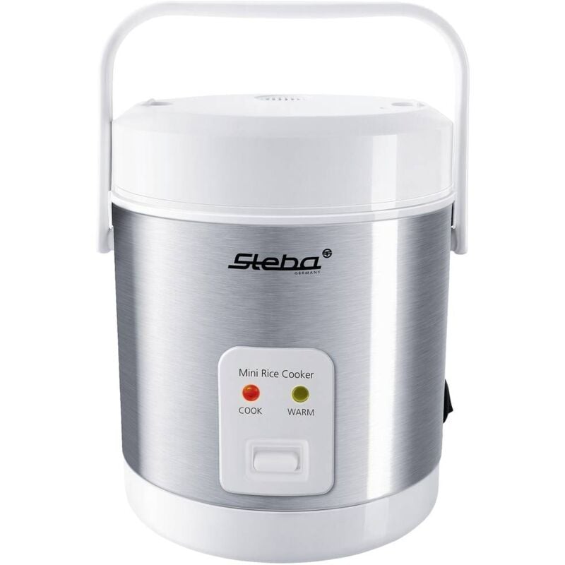 foto del prodotto steba rk 4m cuoci riso acciaio inox, bianco spia luminosa, rivestimento antiaderente, con misurino