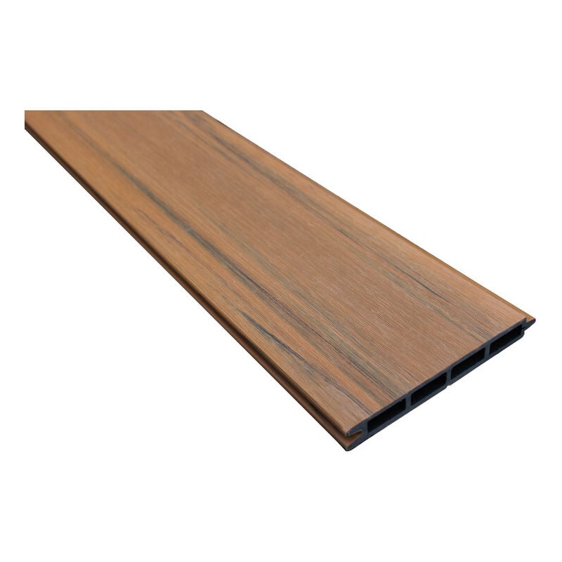 foto del prodotto stecca per recinzione composita a nido d ape coestrusa colore ambra, spessore 19 mm, larghezza 15,6 cm, lunghezza 148 cm