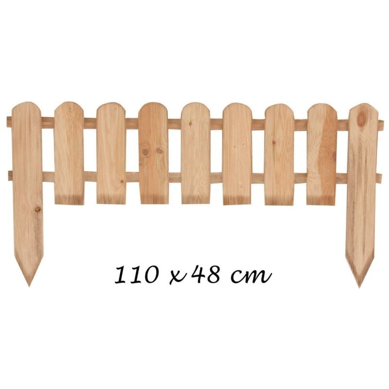 foto del prodotto steccato 110x48 bordura in legno da giardino per recinzione staccionata recinto opzioni 10 pezzi