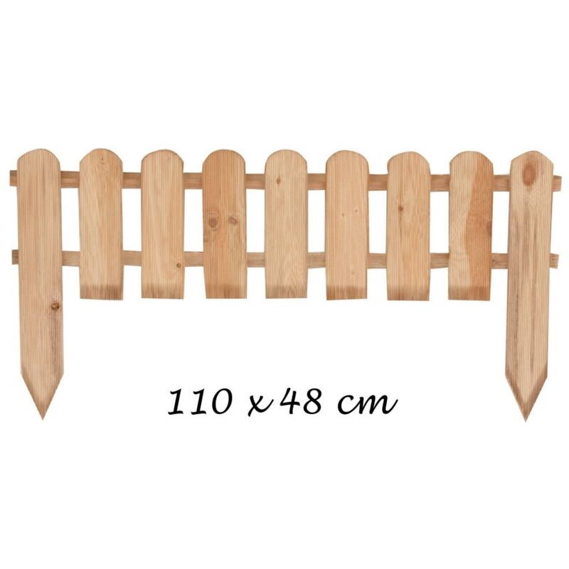 foto del prodotto steccato 110x48 bordura in legno da giardino per recinzione staccionata recinto opzioni 5 pezzi