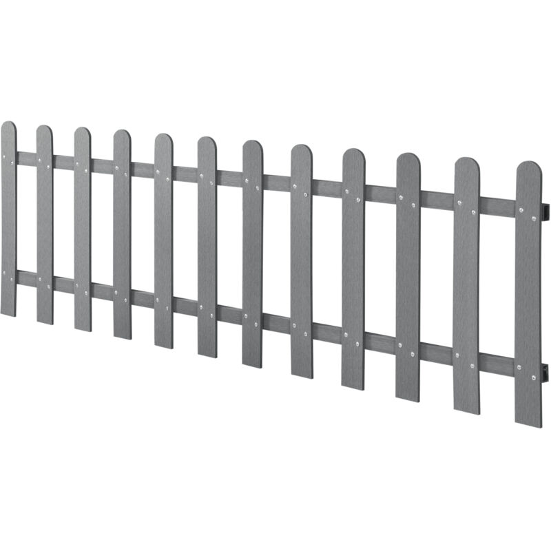 foto del prodotto steccato per giardino recinzione a 12 doghe in wpc 200 x 60 cm grigio neu.holz