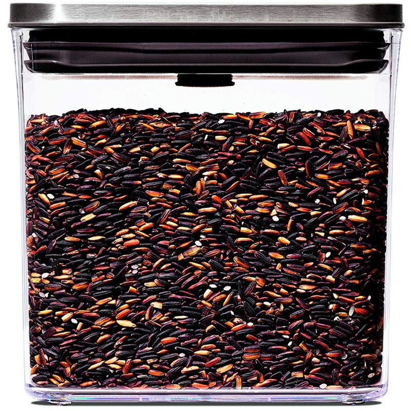 foto del prodotto steel contenitore alimentare pop, sezione rettangolare, altezza ridotta, 1.6 l oxo