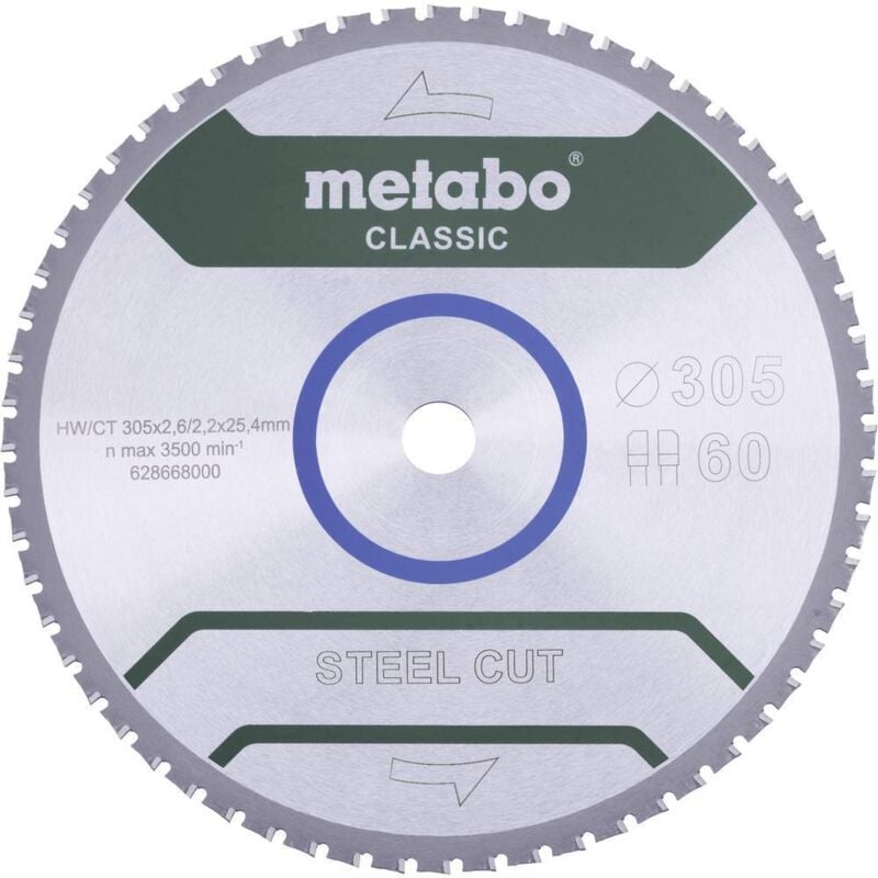 foto del prodotto steel cut classic 628651000 lama circolare 165 x 20 x 1.2 mm numero di denti 40 1 pz. metabo
