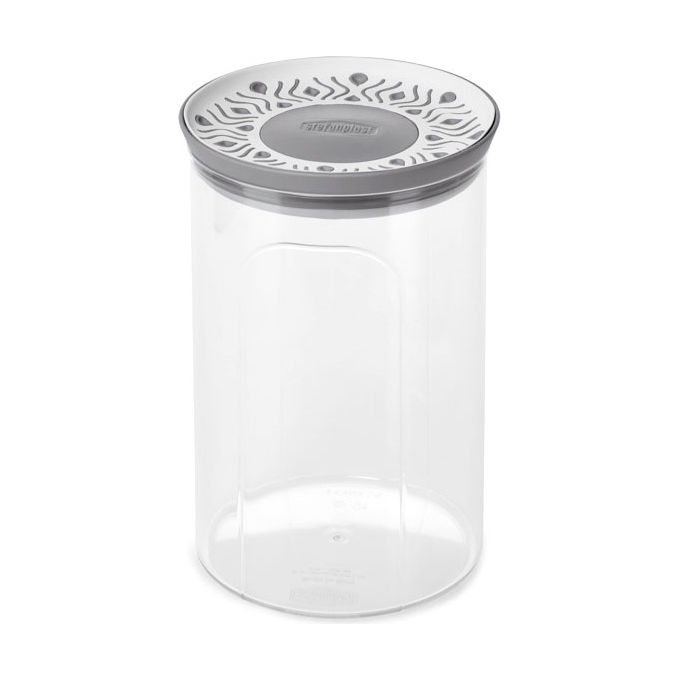 foto del prodotto stefanplast barattolo tosca con chiusura ermetica tondo 2.2 litri grigio