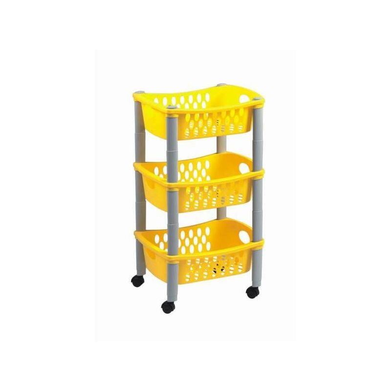 foto del prodotto stefanplast carrello otello 3 piani tortora
